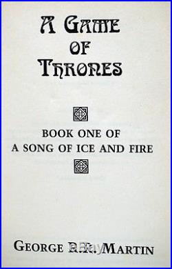 A Game of Thrones George R. R. Martin First Edition Advance Reading Copy