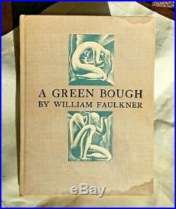 A Green Bough, Signed by WILLIAM FAULKNER First Edition, 1933 Lynd Ward 103/350