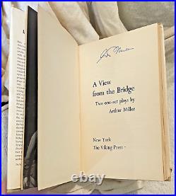 A View From The Bridge' SIGNED by Arthur Miller First Edition 1955 Viking DJ