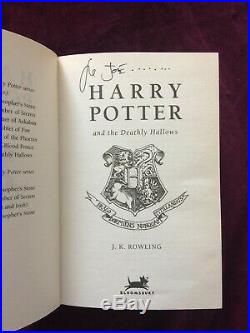 ALAN RICKMAN SIGNED Harry Potter book The Deathly Hallows FIRST EDITION