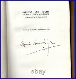 ALFRED MUNNINGS Ballads and poems, Signed First Edition, illustrated, FREEPOST
