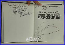 ANDY WARHOL Andy Warhol's Exposures SIGNED FIRST EDITION