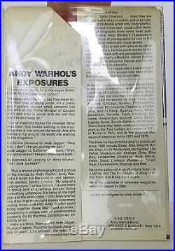 ANDY WARHOL Andy Warhol's Exposures SIGNED FIRST EDITION