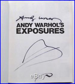 ANDY WARHOL EXPOSURES SIGNED Twice + Drawing First Edition 1979