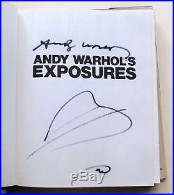 ANDY WARHOL SIGNED Twice + Drawing- Exposures First Edition