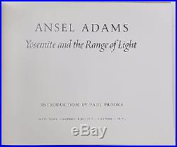 ANSEL ADAMS Yosemite and the Range of Light SIGNED FIRST EDITION DELUXE EDITION