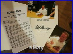 ARNOLD SCHWARZENEGGER Signed TOTAL RECALL Autobiography Book 1st Edition 2012