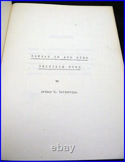 ARTHUR H BETTERIDGE signed Combat In and Over Delville Wood 1st 1974 Somme WW1