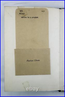 Advice To A Poet and Other Poems SIGNED by Richard Wilbur 1961 First Edition