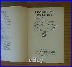 Agatha Christie 1945 SPARKLING CYANIDE, SIGNED INSCRIBED FIRST EDITION 1st print