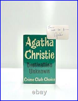 Agatha Christie First Edition Signed Destination Unknown Inscribed