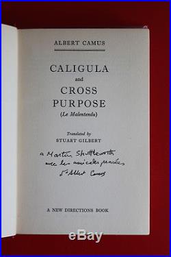 Albert Camus (1947)'Caligula and Cross Purpose', SIGNED first edition, Nobel