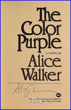 Alice Walker The Color Purple 1982 SIGNED First Edition First Printing DJ