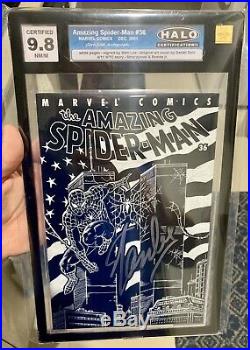 Amazing Spider-Man 36 Comic 2001 Signed By Stan Lee Halo 9.8 Not CGC Daniel Dahl
