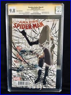 Amazing Spider-Man #4 1st Silk Variant CGC 9.8 NM+/MT Signed by Stan Lee & Ramos