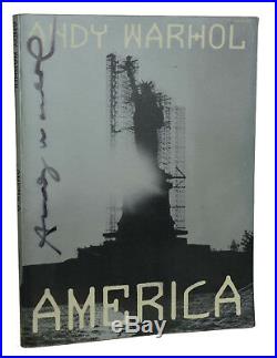 America SIGNED by ANDY WARHOL First Edition 1st Printing 1985