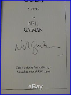 American Gods First Edition SIGNED by Neil Gaiman 1 of 5000 Hardback NEW