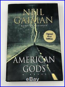 American Gods Neil Gaiman 2001 Hardcover 1st edition 1st printing SIGNED limited