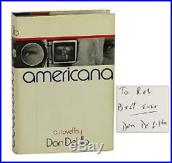 Americana by DON DELILLO SIGNED First Edition 1971 1st Book White Noise