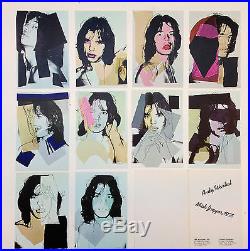 Andy Warhol Mick Jagger 1975 mini folio the first and never released edition