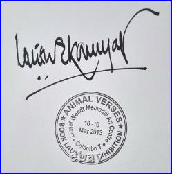 Animal Verses SIGNED FIRST EDITION by Lalith Ekanayake 2013 Hardcover