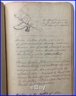 Antique 1880s Handwritten Diary Sketchbook Brooklyn NYC Templeton MA Lucas Baker