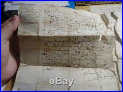Antique manuscript BIG LOT THE DELORME PAPERS (1587-1643) 20 manuscripts