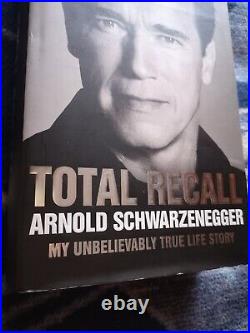 Arnold Schwarzenegger Total Recall hardcover signed see photos/description