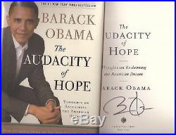 Audacity of Hope, Barack Obama, First Edition, Signed