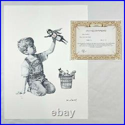 BANKSY Game Changer Art Print FIRST EDITION! Edition 61/150 with COA. Kaws invader