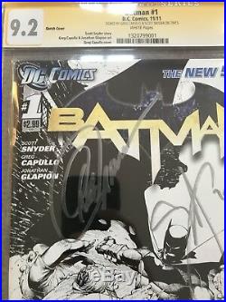 BATMAN 1 (NEW 52) 1st Print 1200 Sketch VARIANT Signed Snyder Capullo CGC 9.2