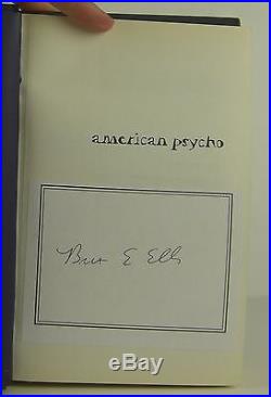 BRET EASTON ELLIS American Psycho SIGNED FIRST EDITION