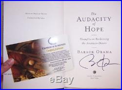 Barack Obama AUDACITY OF HOPE Signed FIRST EDITION 1ST PRINTING Certified COA