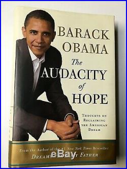 Barack Obama SIGNED Autographed AUDACITY OF HOPE 1st Edition and 1st Printing DJ