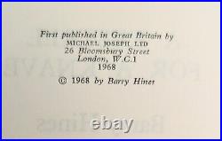 Barry Hines A Kestrel for a Knave First Edition Signed