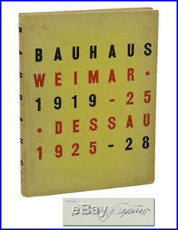 Bauhaus Weimar 1919 1928 SIGNED by WALTER GROPIUS First Edition 1938 Art