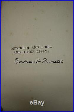 Bertrand Russell Signed First Edition