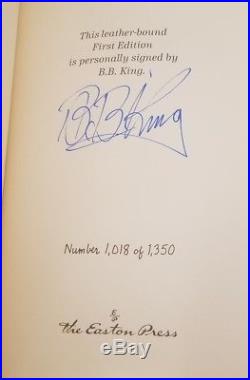 Blues All Around Me B B King Signed First Edition Easton Press Leather BB B. B