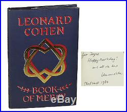 Book of Mercy LEONARD COHEN SIGNED First Edition 1984 Warmly Inscribed 1st