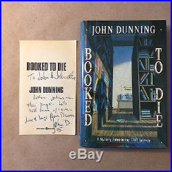 Booked to Die by John Dunning (First Edition/First Printing, Signed, Hardcover)