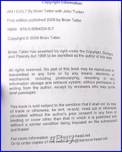 Brain Tatler Am I Evil Hardcover Book First Edition SIGNED VERY RARE