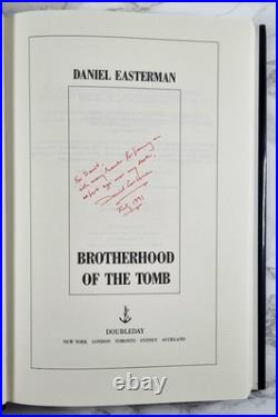 Brotherhood Of The Tomb SIGNED & INSCRIBED FIRST EDITION Daniel Easterman