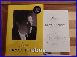 Bryan Ferry Lyrics SIGNED Hardback Book Roxy Music 1st Edition 1st Impression