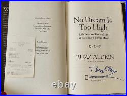 Buzz Aldrin Signed First Edition No Dream Is Too High 2016 NASA Apollo 11 Book