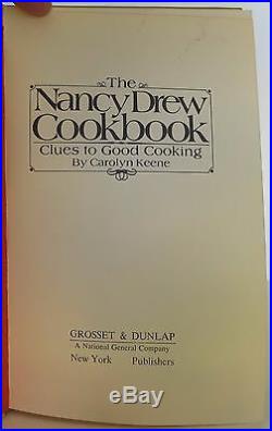 CAROLYN KEENE Nancy Drew Cookbook SIGNED FIRST EDITION