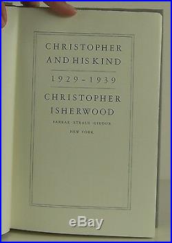 CHRISTOPHER ISHERWOOD Christopher and Hid Kind 1929-1939 SIGNED FIRST EDITION