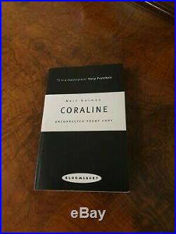 CORALINE Signed By Gaiman RARE 1st Edition Proof Lined Too