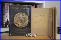 CS Lewis (1951) Prince Caspian Return to Narnia first edition and signed letter