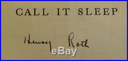 Call it Sleep SIGNED by HENRY ROTH First Edition 2nd Printing 1935 1st