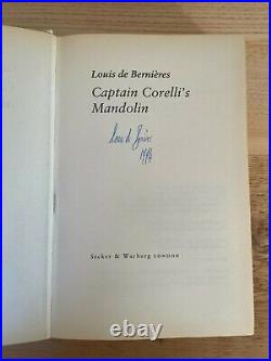 Captain Corelli's Mandolin Signed, 1st edition, 1st printing, with original dj